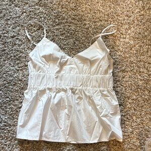Banana Republic White Peplum Tank